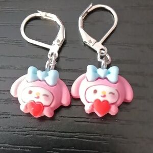 NEW My Melody Resin Drop Earrings